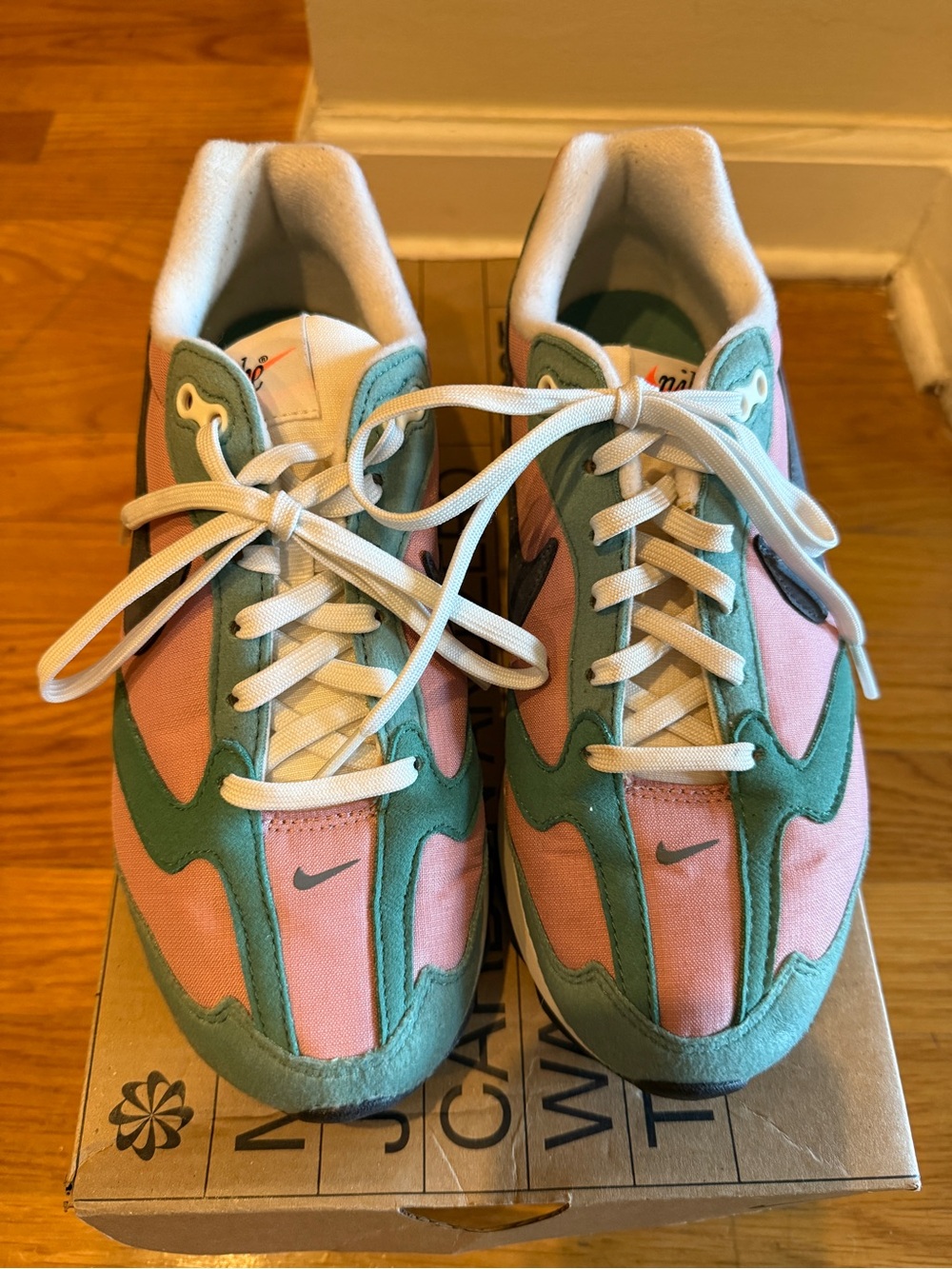 Nike Air Max Dawn Sneakers in Pink and Teal Green